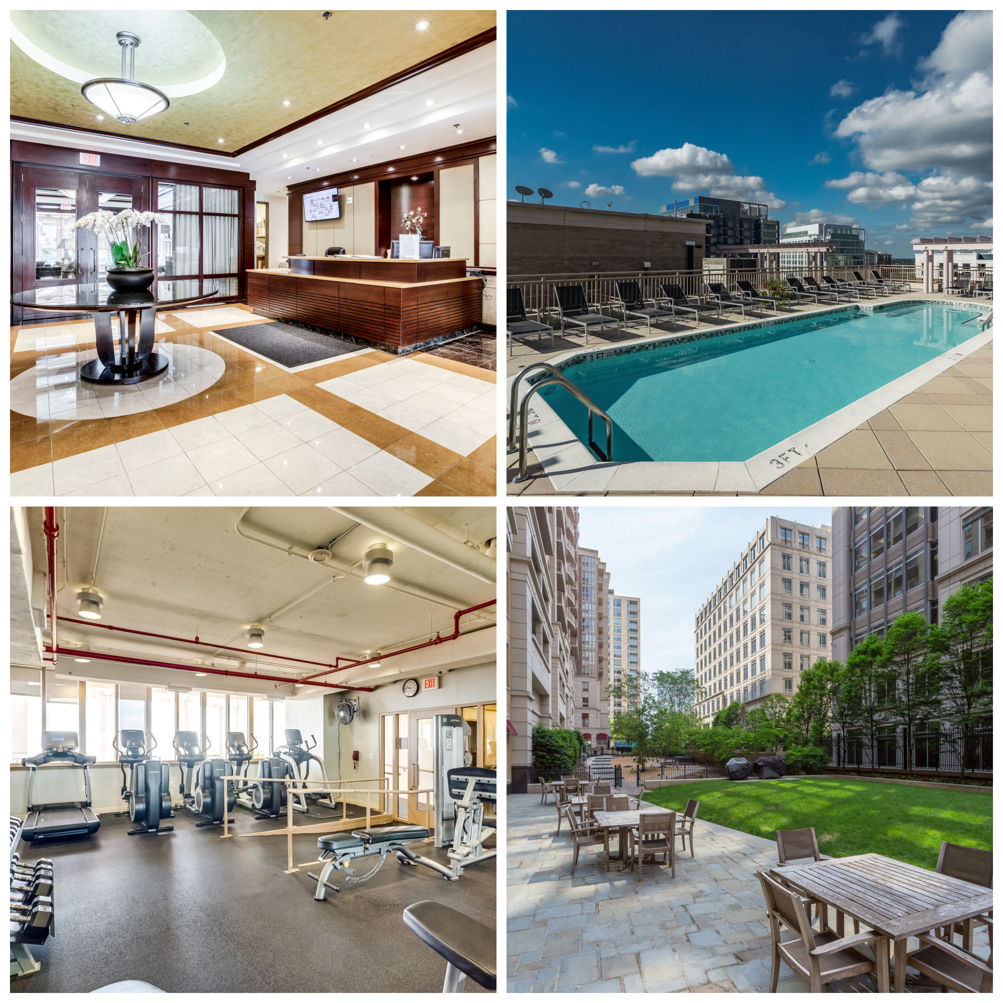 888 Quincy St #509 Alexandria-24hr Concierge, Roof-top Pool and deck, Fitness center, Private courtyard and club room