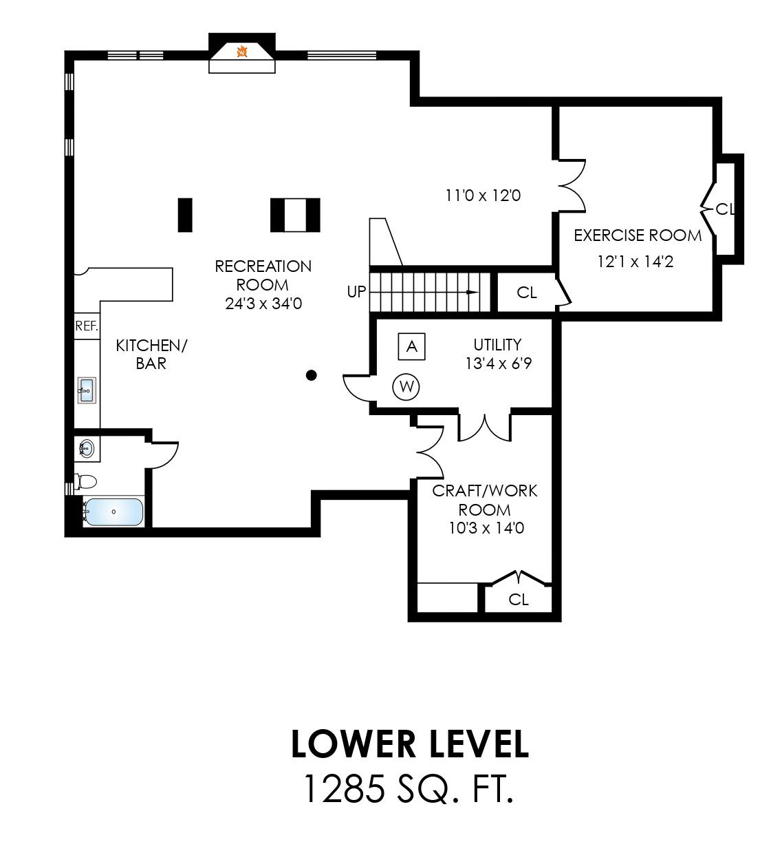 58 Rutherford Cir, Sterling- Lower Level Floorplan