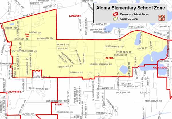 Aloma Elementary Zone Map