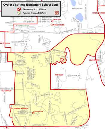 Homes For Sale in the Cypress Springs Elementary School Zone