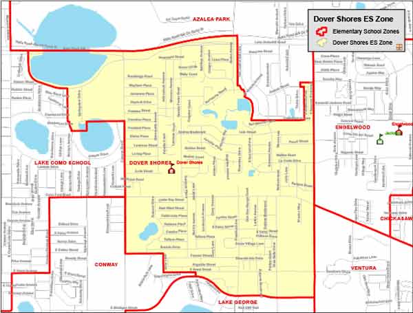 OCPS Dover Shores Elementary Map