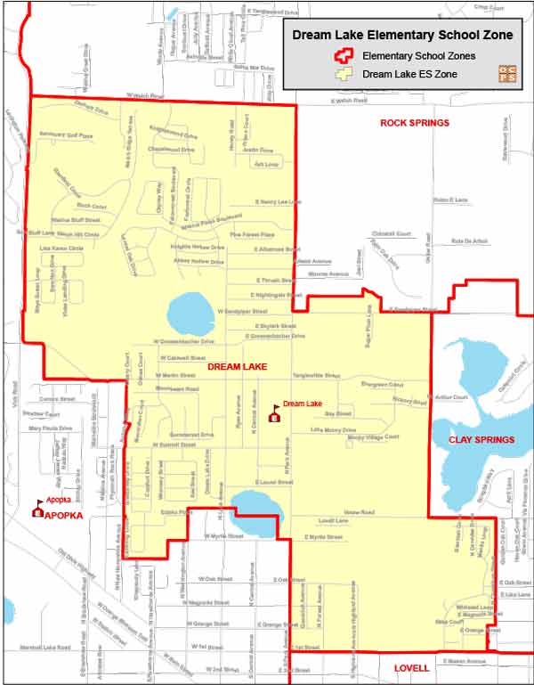 OCPS Dream Lake Elementary Map