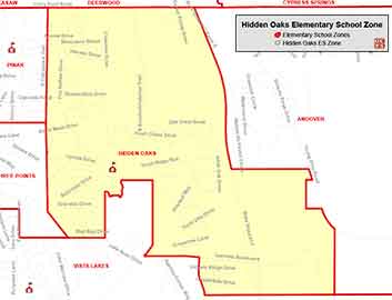 OCPS Hidden Oaks Elementary Map