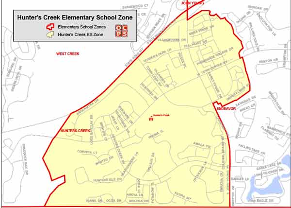 OCPS Hunter's Creek Elementary Map