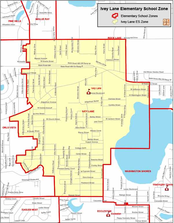 OCPS Ivey Lane Elementary Map