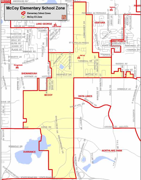 OCPS McCoy Elementary Map