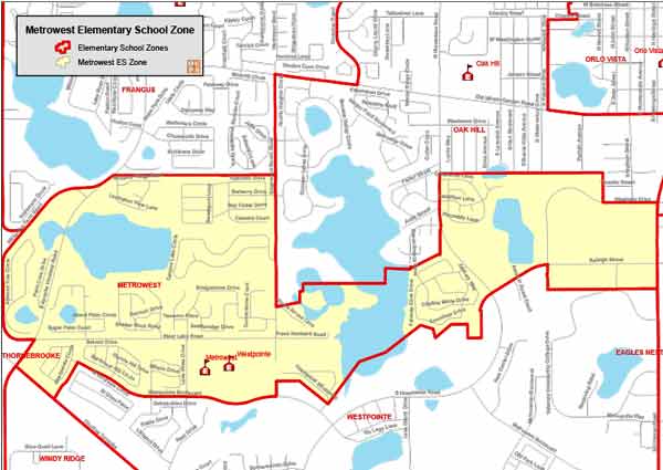 OCPS Metrowest Elementary Map
