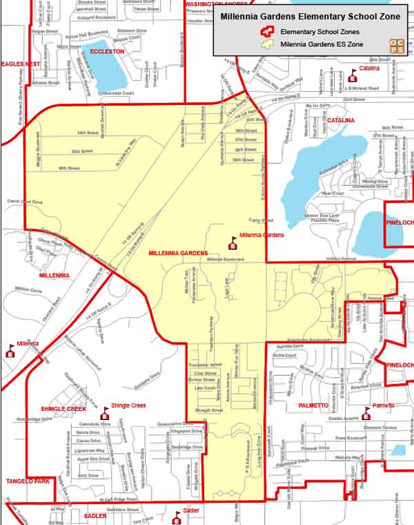 OCPS Millennia Gardens Elementary Map