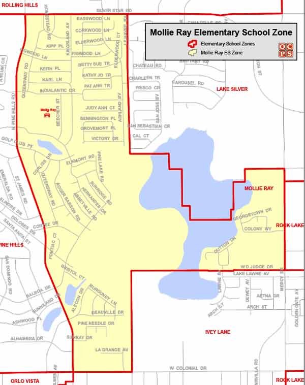 OCPS Mollie Ray Elementary Map