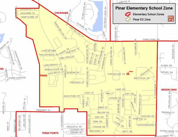 OCPS Pinar Elementary Map