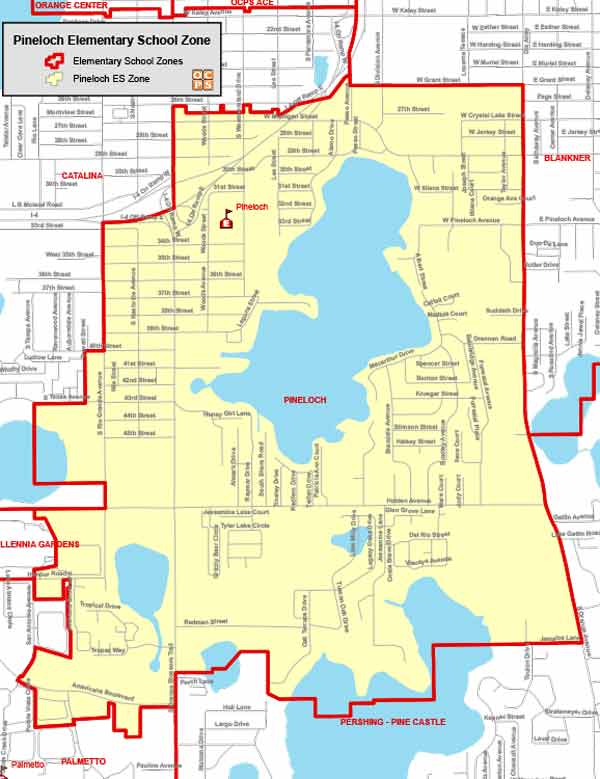 OCPS Pineloch Elementary Map