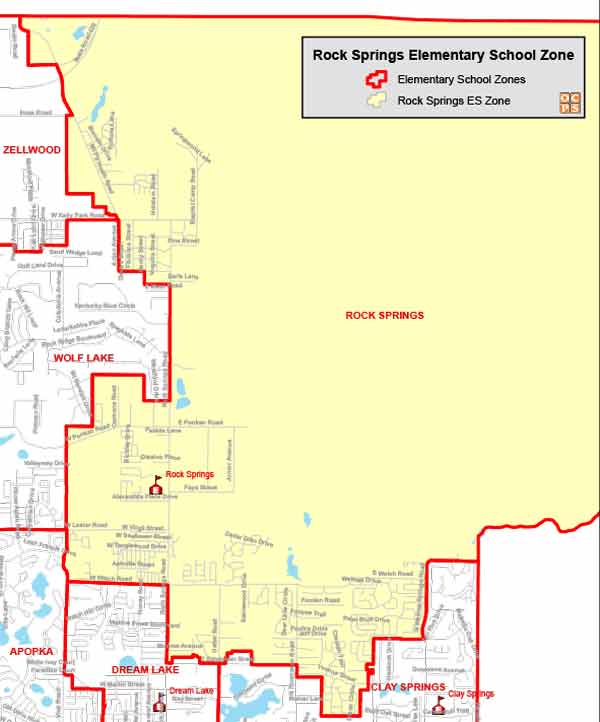 OCPS Rock Springs Elementary Map