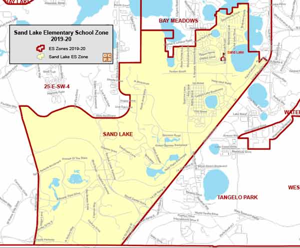 OCPS Sand Lake Elementary Map
