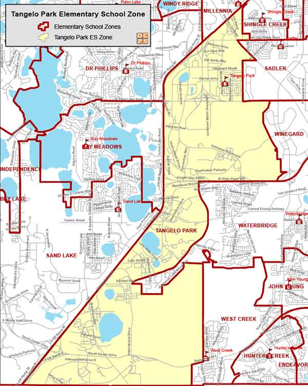 OCPS Tangelo Park Elementary Map