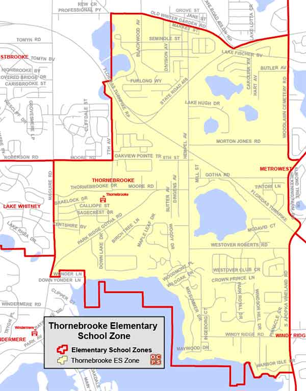 OCPS Thornebrooke Elementary Map