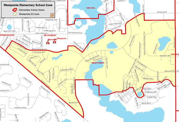 OCPS Westpointe Elementary Map