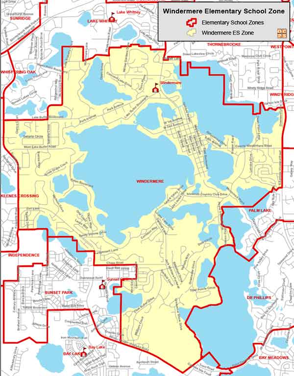 OCPS Windermere Elementary Map