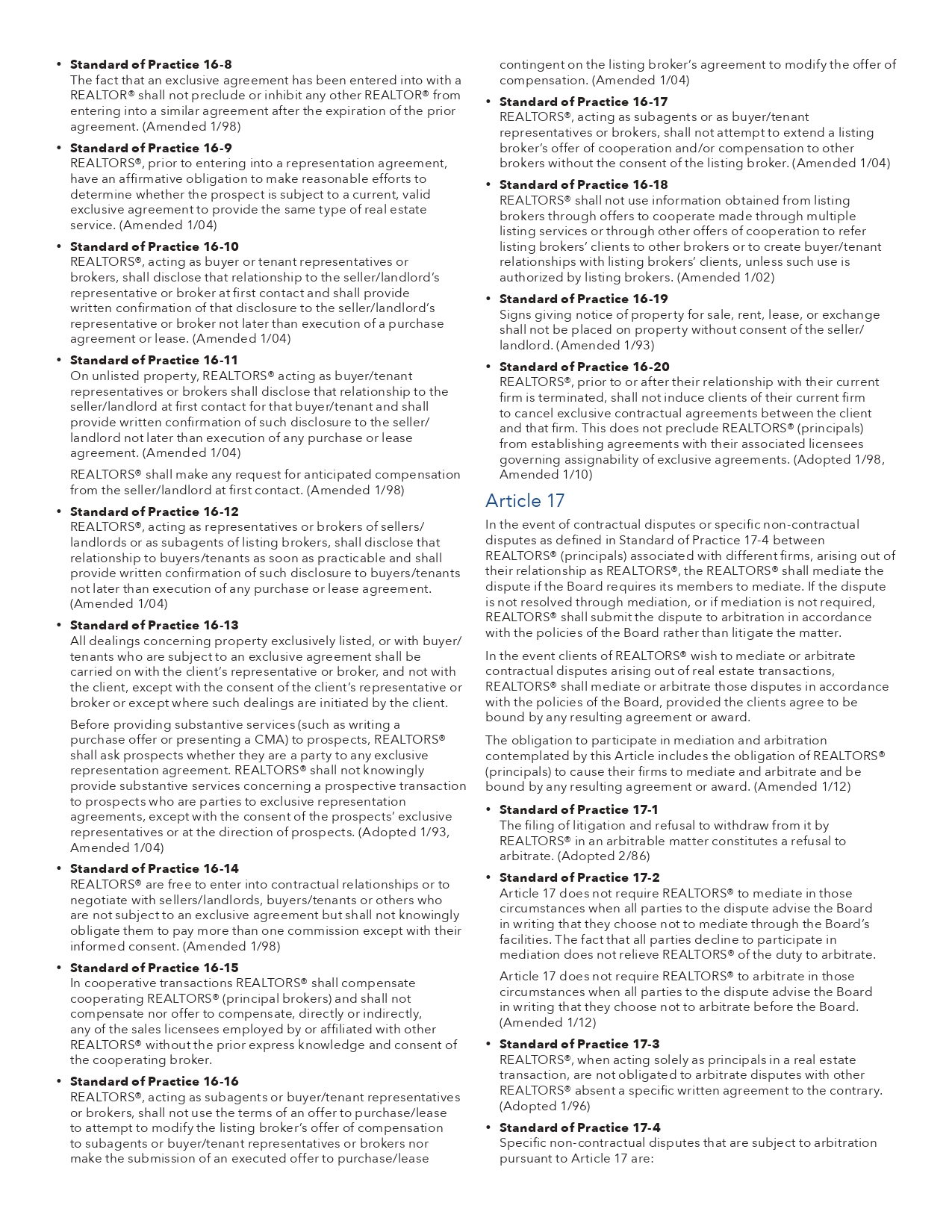 which of the following best describes the nar code of ethics