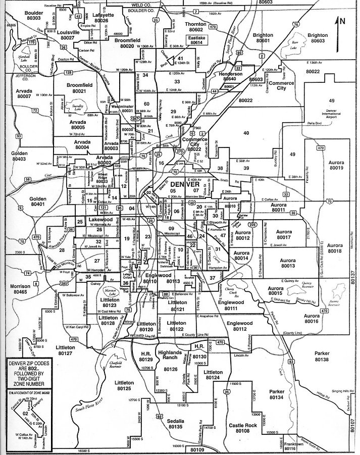 Zip Code Map Lakewood Co Denver City & Zip Code Map   Kinkade Team at Brokers Guild