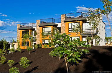Exterior building with rooftop patio