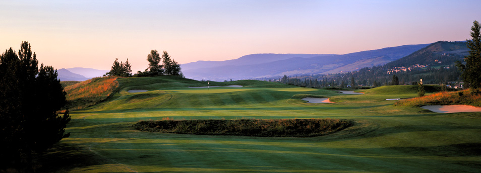 Sunset fairway shot at gallaghers golf course