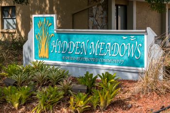 hidden meadows entrance sign