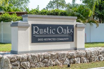 rustic oaks sub sign