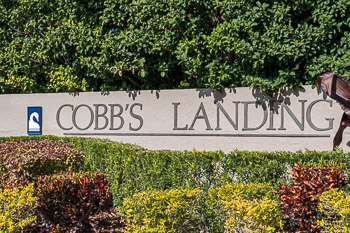 cobbs landing entrance sign