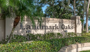 sign for landmark oaks