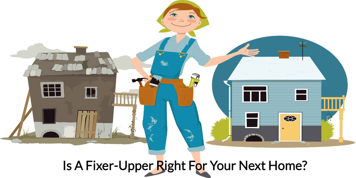 Lady in front of a fixer upper