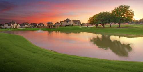 A gated neighborhood in Prosper Tx