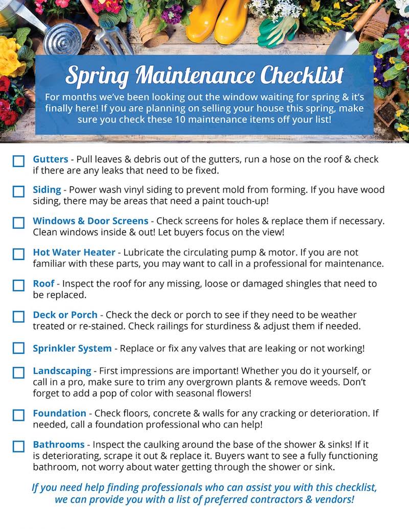 Your Home’s Spring Maintenance Checklist