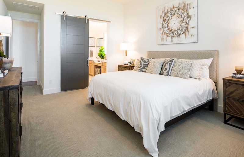 The master bedroom at the Highland model in Cambridge Crossing