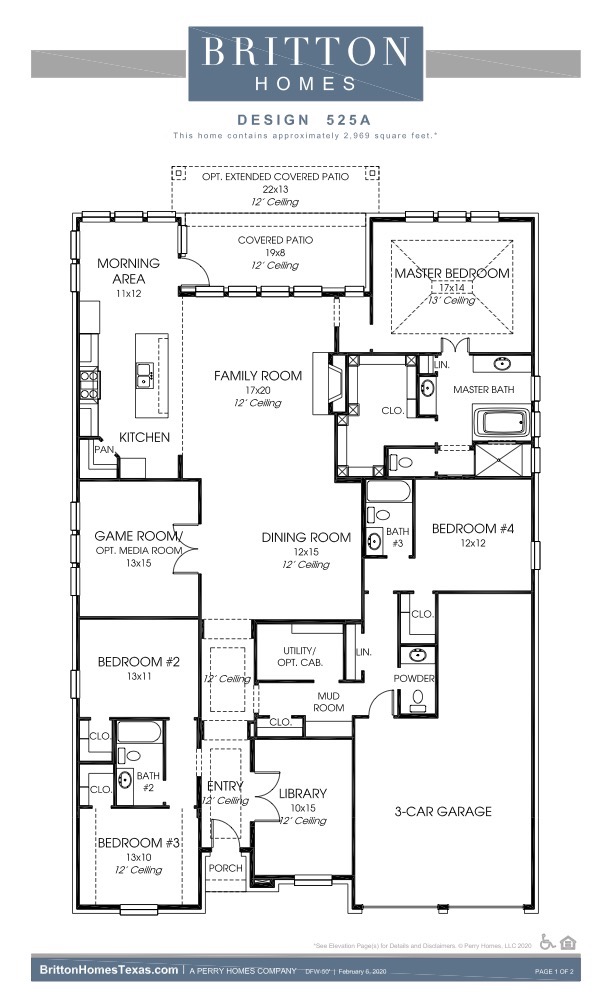 Britton Homes Floorplan 525a