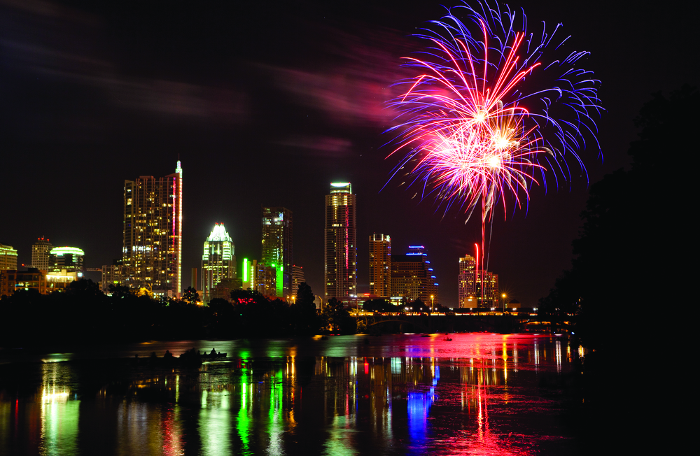 4th of July fireworks in Austin