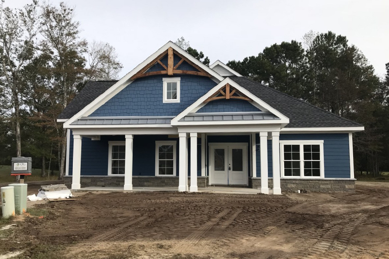 front exterior progress photo