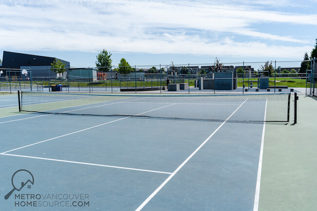 Hazelgrove Park Tennis Court in Clayton, Surrey, in British Columbia